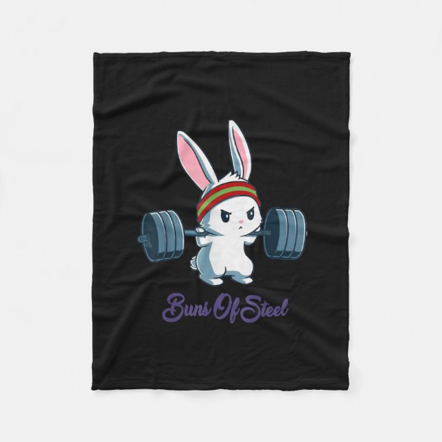 Couverture Polaire Buns of Ness Rabbit Bunny Lover Gym entraînement D (Devant)