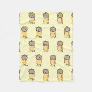 Couverture Polaire Burrito de chat de Purrito Kitty