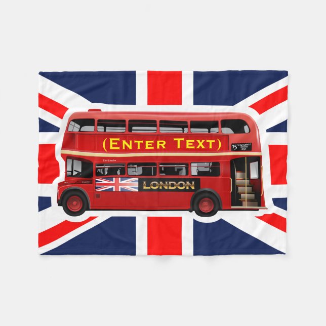 Couverture Polaire Bus Red London Double Decker (Devant (Horizontal))