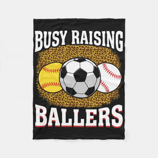 Couverture Polaire Busy Raising Llers Softll Soccer Sell Mom  (Devant)