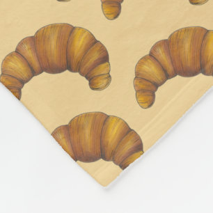 Couverture Polaire Butte Croissant Croissant Français Petit déjeuner