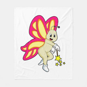 Couverture Polaire Butterfly as Wizard with Magic Mur