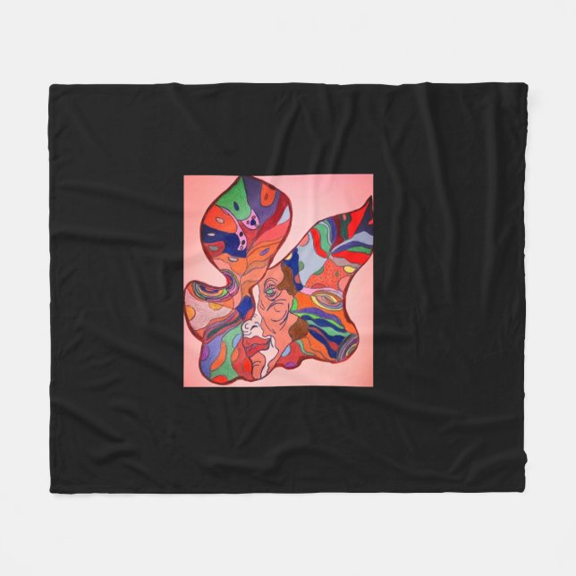 Couverture Polaire Butterfly Leaf Portrait (Devant (Horizontal))