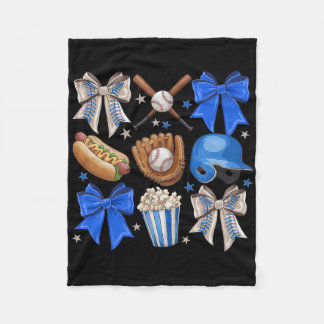 Couverture Polaire Bysebyll Jour de Match Bleu Coquette Nœud Bysebyll