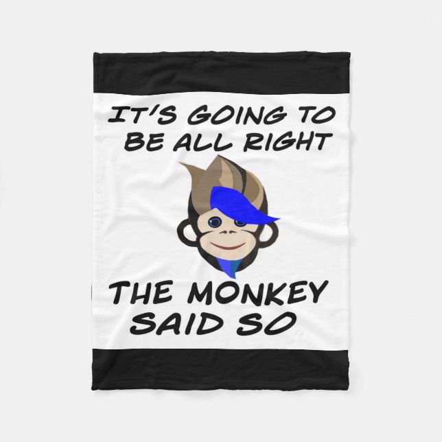 Couverture Polaire Ça va être le bon singe Fleece Blanket (Devant)