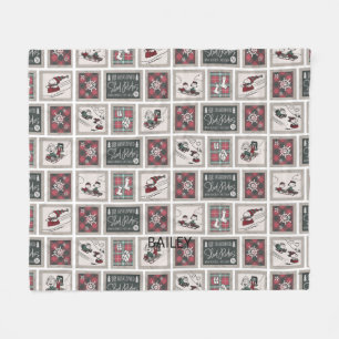 Couverture Polaire cacahuètes Ancien Motif de traîneau