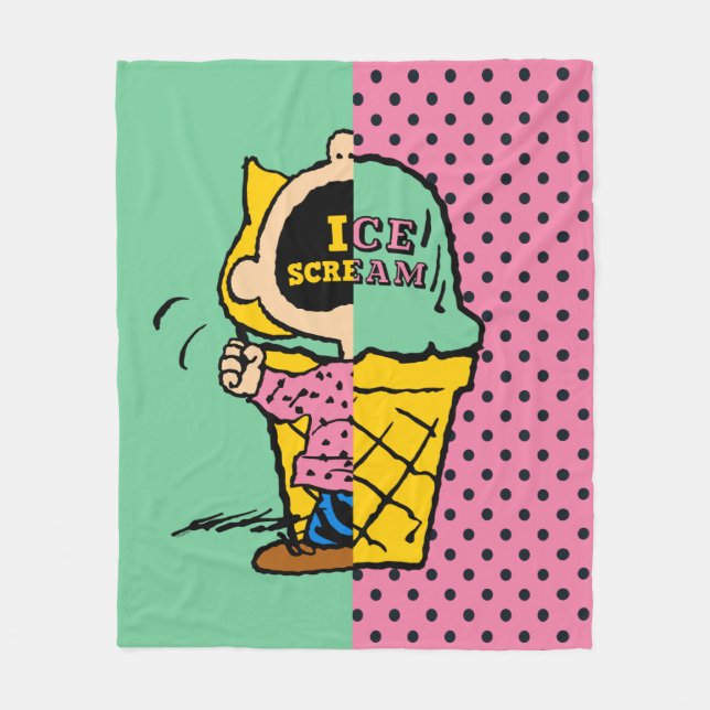 Couverture Polaire cacahuètes | Crème de glace Sally demi et demi (Devant)