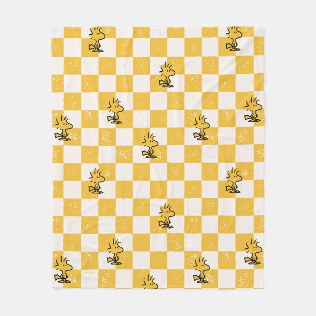 Couverture Polaire cacahuètes | Drapeau À damiers bois (Devant)