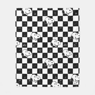 Couverture Polaire cacahuètes Drapeau À damiers Snoopy
