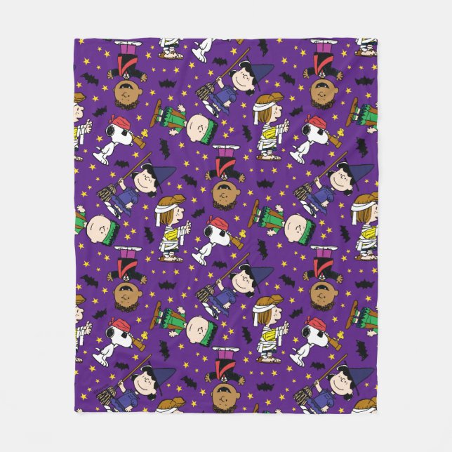 Couverture Polaire cacahuètes | Happy Halloween Motif (Devant)