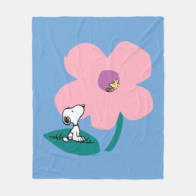 Couverture Polaire cacahuètes | Illustration Nature Rose Flower (Devant)