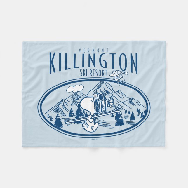 Couverture Polaire cacahuètes | Killington Ski Resort Vermont (Devant (Horizontal))