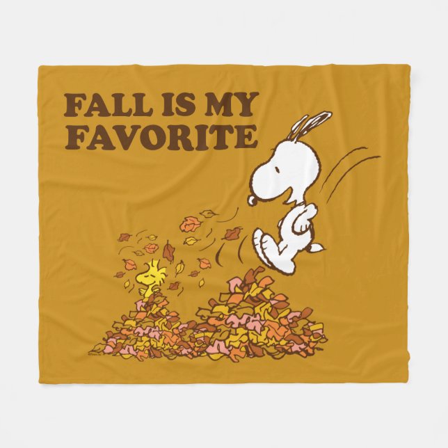 Couverture Polaire cacahuètes | La Chute Est Mon Favori (Devant (Horizontal))