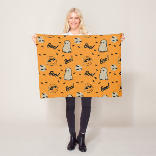 Couverture Polaire cacahuètes   Motif d'Halloween de l'équipage Éffra