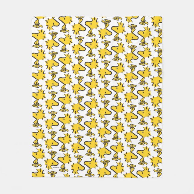 Couverture Polaire cacahuètes | Motif Woodstock (Devant)