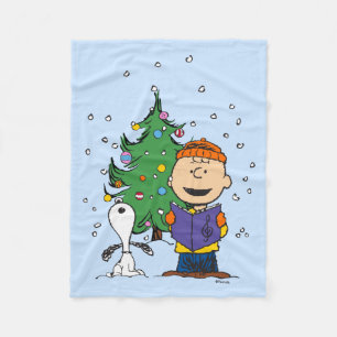 Couverture Polaire cacahuètes Noël