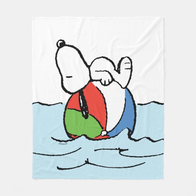 Couverture Polaire cacahuètes | Snoopy Beach Ball Beach (Devant)