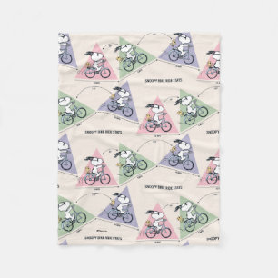 Couverture Polaire cacahuètes   Snoopy Bike Ride Stats