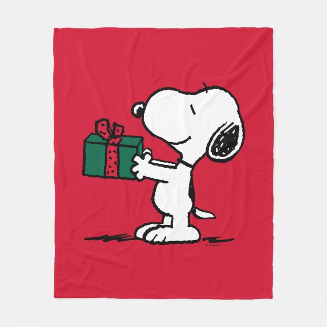 Couverture Polaire cacahuètes | Snoopy Christmas Gift Giver (Devant)