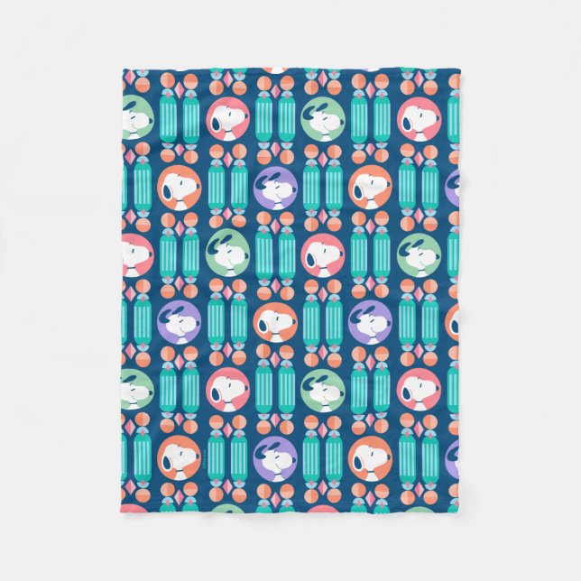 Couverture Polaire cacahuètes | Snoopy Dark Blue Deco Dreams Motif (Devant)