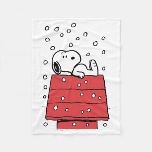 Couverture Polaire cacahuètes Snoopy Doghouse Snowflakes