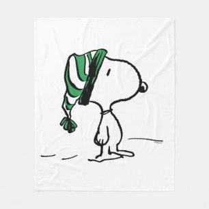 Couverture Polaire cacahuètes   Snoopy Green Casquette de neige