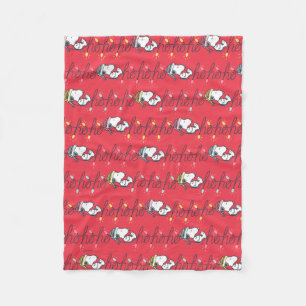 Couverture Polaire cacahuètes Snoopy Holiday Ho Ho Ho Holiday