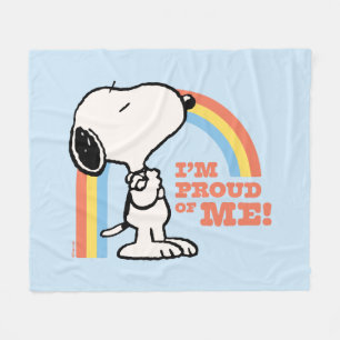 Couverture Polaire cacahuètes Snoopy Je suis fier de moi