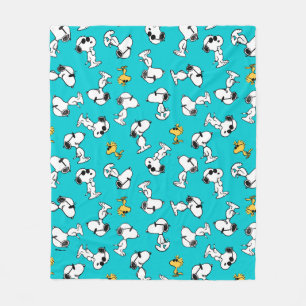 Couverture Polaire cacahuètes Snoopy & Lunettes de soleil Motif