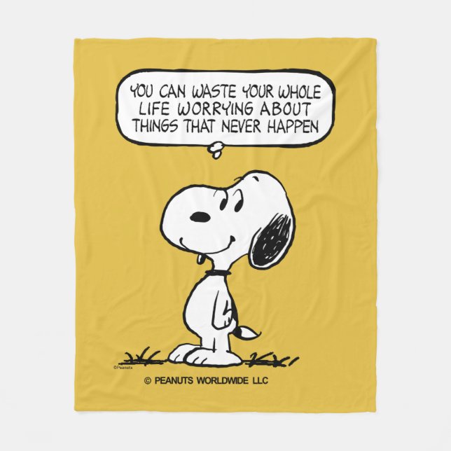 Couverture Polaire cacahuètes | Snoopy Vous ne pouvez pas regarder to (Devant)
