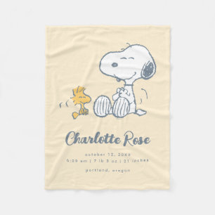 Couverture Polaire cacahuètes   Snoopy & Woodstock Baby