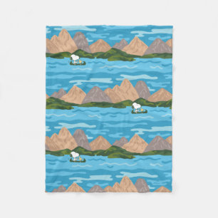 Couverture Polaire cacahuètes   Snoopy & Woodstock Canoe Ride