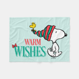 Couverture Polaire cacahuètes   Snoopy & Woodstock Chaleurs