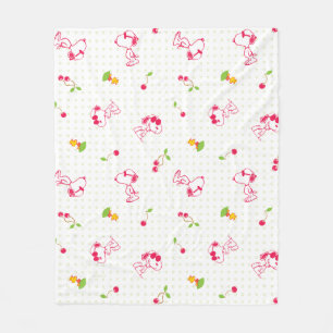 Couverture Polaire cacahuètes Snoopy & Woodstock Cherry Motif