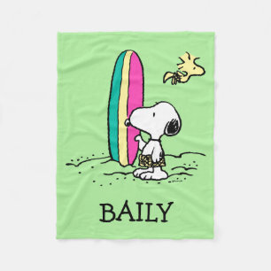 Couverture Polaire cacahuètes   Snoopy & Woodstock High Tide