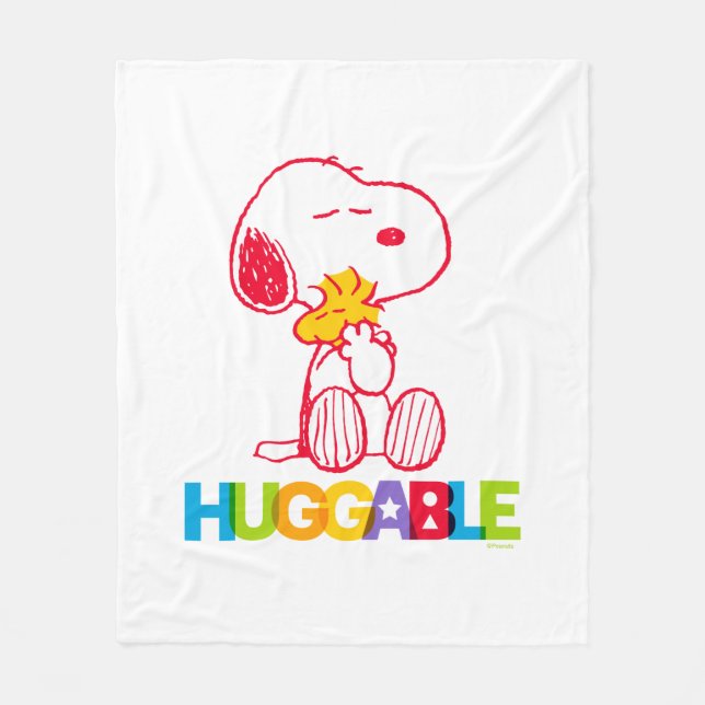 Couverture Polaire cacahuètes | Snoopy & Woodstock Huggable (Devant)