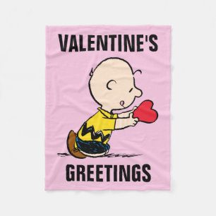 Couverture Polaire cacahuètes   Valentine's Day Charlie Brown