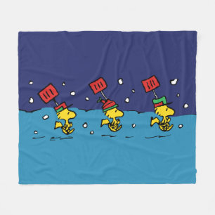 Couverture Polaire cacahuètes Woodstock Snow Shovel Team