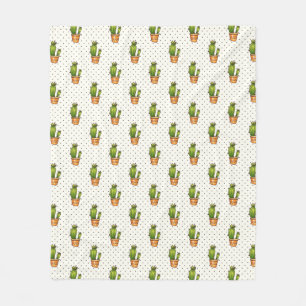 Couverture Polaire Cactus et motif de point succulent de Polk