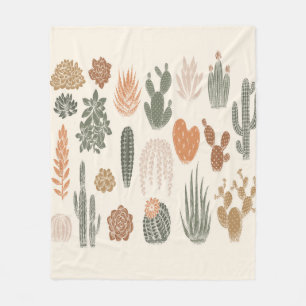 Couverture Polaire Cactus et succulent motif sans soudure