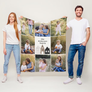 Couverture Polaire cadeau 8 photo scandi maisons élégantes