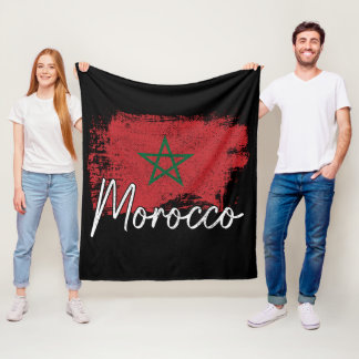 Couverture Polaire Cadeau amateur de football Maroc Drapeau Maroc Mar