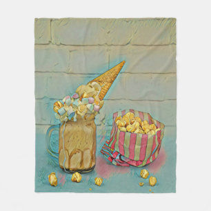 Couverture Polaire Cadeau amoureux de crème glacée