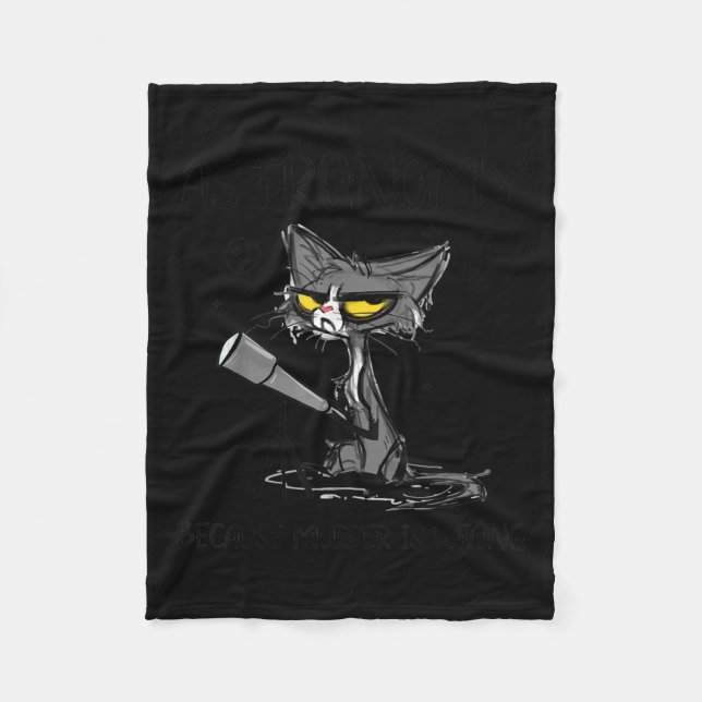 Couverture Polaire Cadeau Amoureux des chats | Cadeau Pour Chat Lover (Devant)