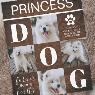 Couverture Polaire Cadeau commémoratif pour chien Collage photo pou