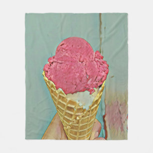 Couverture Polaire Cadeau d'anniversaire de crème glacée