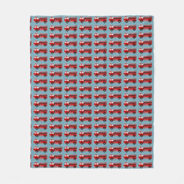 Couverture Polaire Cadeau de camion feu rouge (Devant)