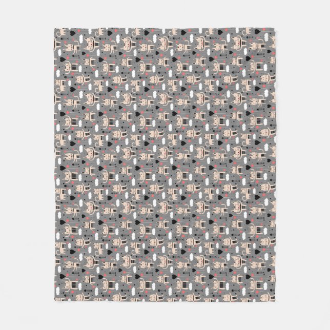 Couverture Polaire Cadeau de chat | Cute Chat Motif Enfant (Devant)