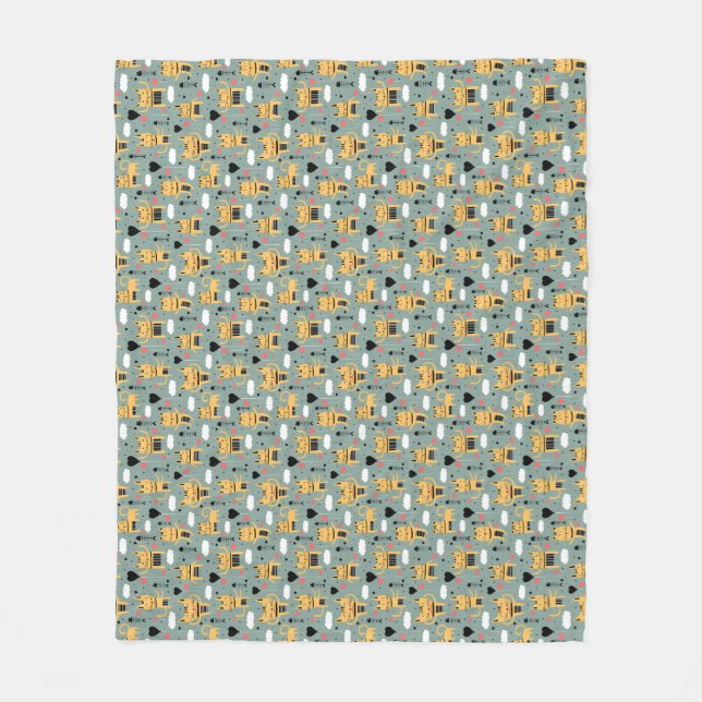 Couverture Polaire Cadeau de chat | Cute Chat Motif Enfant (Devant)