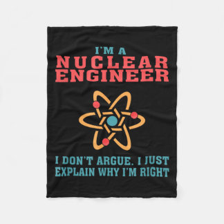Couverture Polaire Cadeau de citation drôle d'ingénieur nucléaire pou